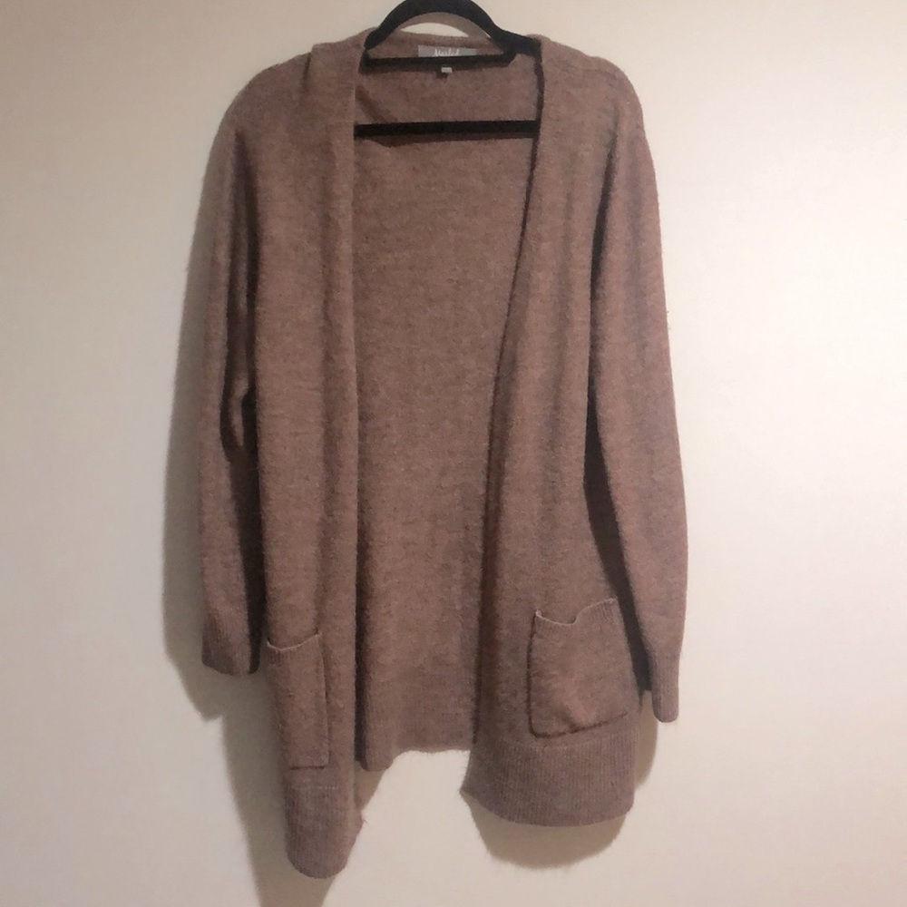 Marled xl tan brown cardigan